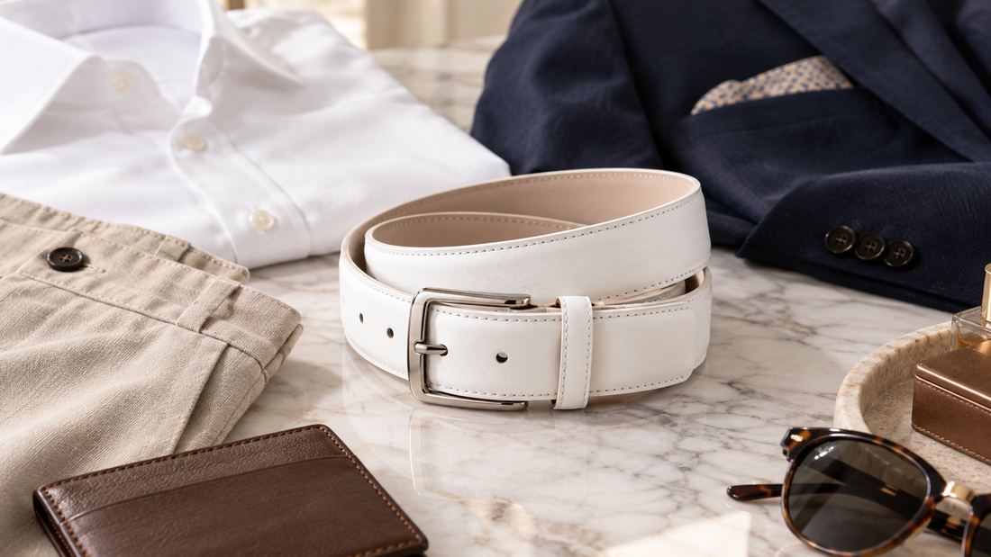 Ceinture blanche cuir homme : 7 modèles à adopter en 2026