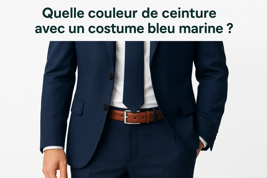 Quelle couleur de ceinture avec un costume bleu marine ?