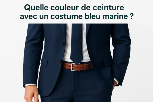 Quelle couleur de ceinture avec un costume bleu marine ?